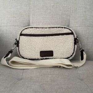 Laundry Cream Sherpa Crossbody Bag